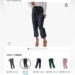 Fashion glitter ankle pants